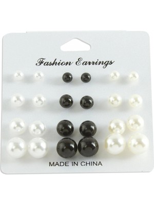 Pileli Store Kartlı Inci Küpe 24 Adet