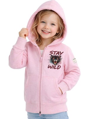 Hupalupa Store Hupalupa Kapüşonlu Sweatshirt Pembe Stay 9-10 Yaş