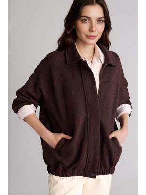 DeFacto Loose Fit Gömlek Yaka Fermuarlı Ceket H2925AX26SP