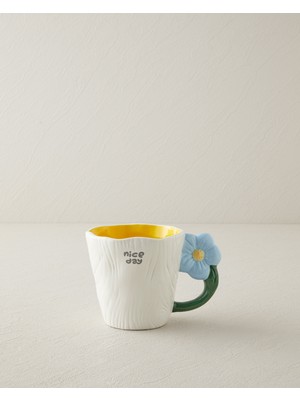 English Home Daylora Dolomite Kupa 415 ml Mavi - Sarı Renkli 1 Parça Şık Tasarım