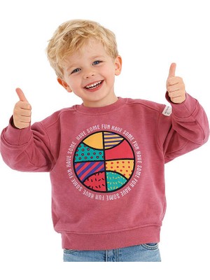 Hupalupa Store Hupalupa Basic Sweatshirt Gül Kurusu Basketbol 9-10 Yaş