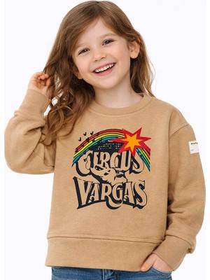 Hupalupa Store Hupalupa Basic Sweatshirt Bej Cırcus 5-6 Yaş