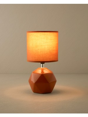 English Home Cubic Abajur 30 cm Turuncu