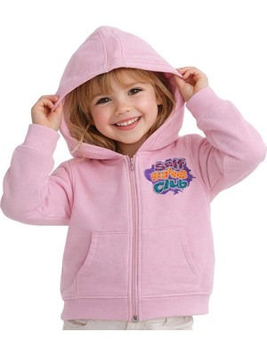 Hupalupa Store Hupalupa Kapüşonlu Sweatshirt Pembe Self Love Club 5-6 Yaş