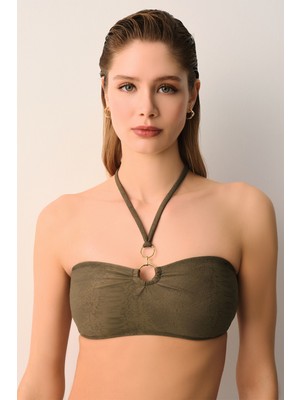 Suwen Misty Aksesuarlı Straplez Bikini Üst