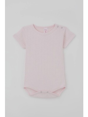 Breeze Kız Bebek Çıtçıtlı Zıbın Body Jakarlı 9 Ay-3 Yaş, Pembe