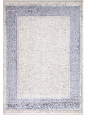 Point Plus Mavi Bordürlü Halı