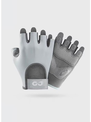 SkyWheel Terletmeyen Yarım Parmak Fitness Yoga Pilates Avuç Içi Kaymaz Silikon Spor Eldiven