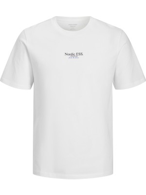 Jack & Jones Erkek %100 Pamuk Sirt ve Gögüs Baskili Tisört