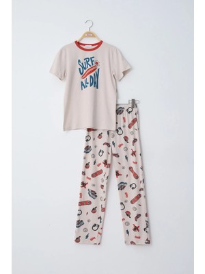 Sevim 70018 Erkek Ç. Baskılı Pijama Takım