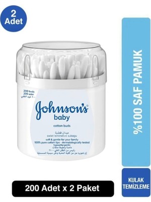 Johnson's Kulak Temizleme Çubuğu 200LÜ X2