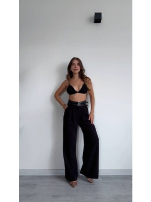 Şık ve Rahat Yüksek Bel Palazzo Pantolon