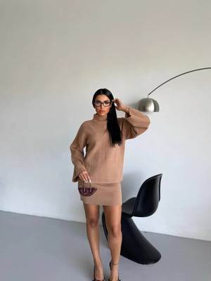 Sakal Ip Triko Takım | Net Siluet, Güçlü Duruş-Camel