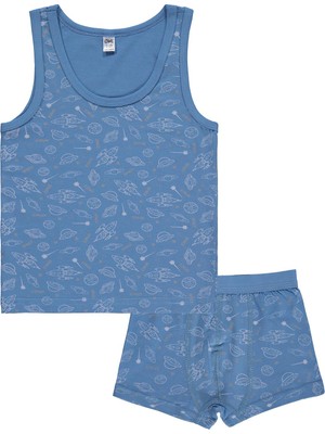 Civil Boys Rocket 2-10 Yaş Erkek Çocuk Iç Çamaşır Takımı - Mavi