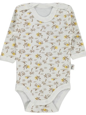 Civil Baby Palmiye Empirme 1-36 Ay Çıtçıtlı Badi - Ekru