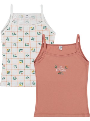 Civil Girls Flower 2-12 Yaş Kız Çocuk 2'li Atlet - Standart