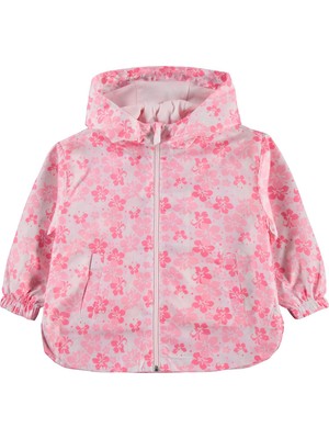 Civil Girls Kız Çocuk Çiçek Desenli 2-5 Yaş Yağmurluk - Pembe
