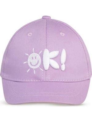 Civil Baby Güneş Nakış 6-18 Ay Bebek Kız Kep Şapka - Lila Standart