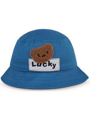 Civil Baby Lucky Bear Nakış 6-18 Ay Erkek Bebek  Fötr Şapka - Mavi Standart