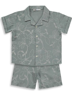 Civil Boys Erkek Çocuk Desenli 2-5 Yaş Takım - Yeşil