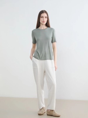 LC Waikiki Lcw Modest Bej Beli Lastikli Soft Touch Kadın Eşofman Altı