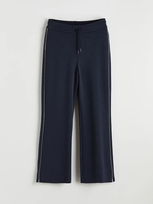 LC Waikiki Lcw Comfort Lacivert Beli Lastikli Geniş Paça Kadın Eşofman Altı