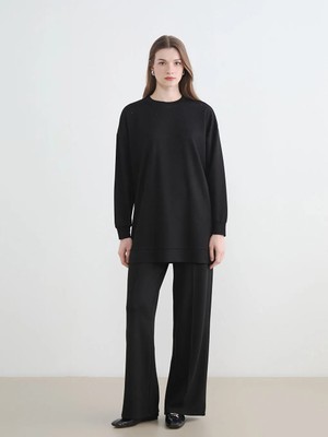 LC Waikiki Lcw Modest Siyah Beli Lastikli Kadın Eşofman Altı