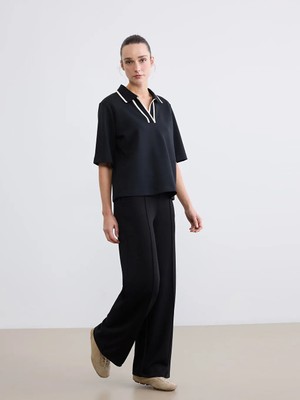 LC Waikiki Lcwaıkıkı Classic Siyah Beli Lastikli Soft Touch Kadın Eşofman Altı