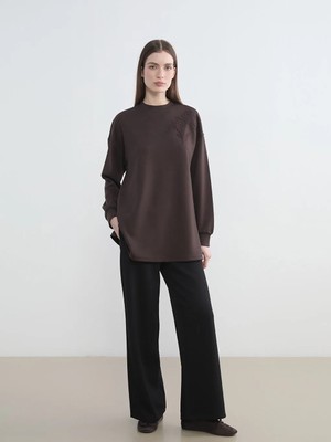 LC Waikiki Lcw Modest Siyah Beli Lastikli Soft Touch Kadın Eşofman Altı
