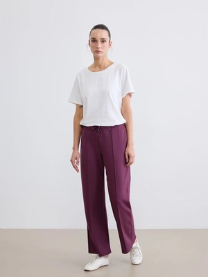 LC Waikiki Lc Waıkıkı Mürdüm Beli Lastikli Soft Touch Kadın Eşofman Altı