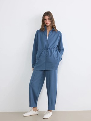 LC Waikiki Lcwaıkıkı Classic Indigo Beli Lastikli Soft Touch Kadın Eşofman Altı