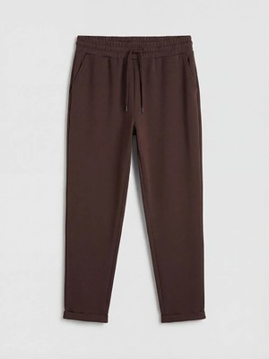 LC Waikiki Lcw Modest Kahverengi Beli Lastikli Soft Touch Kadın Eşofman Altı