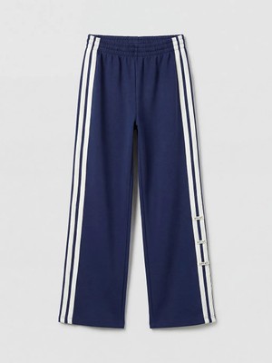 LC Waikiki Lcw Kids Lacivert Geniş Paça Kız Çocuk Soft Touch Eşofman Altı