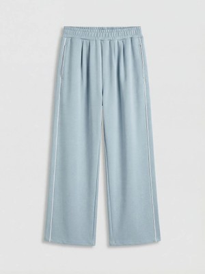 LC Waikiki Lcw Kids Mavi Geniş Paça Kız Çocuk Soft Touch Eşofman Altı