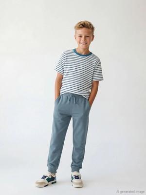 LC Waikiki Lcw Kids Indigo Beli Lastikli Erkek Çocuk Jogger Eşofman Altı