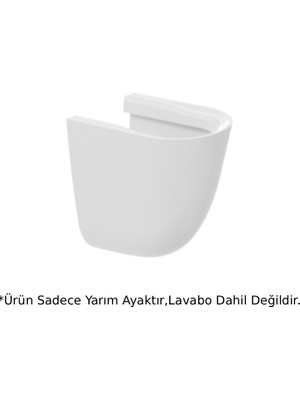 Creavit Sedef Lavabo Kısa Yarım Ayak Beyaz - SD270-00CB00E-0000