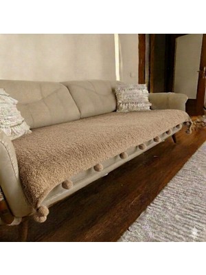 Petek Home Ponponlu Koltuk Örtüsü