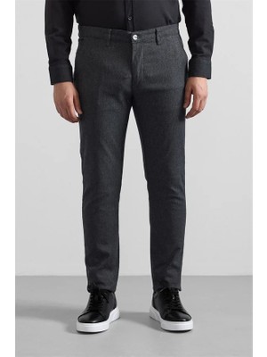 Süvari Siyah Slim Casual Pantolon
