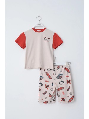 Sevim 70019 Erkek Ç. Baskılı Şort Takım