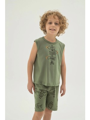 Sevim 70015 Erkek Ç. Baskılı Şort Takım