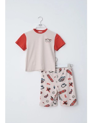 Sevim 70019 Erkek Ç. Baskılı Şort Takım