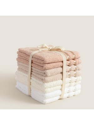 Chakra Chıc %100 Pamuk 8'li Yüz Havlusu Seti 50X80 cm