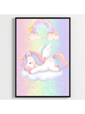 Besay Masal Dünyası Unicorn Çocuk Odası Posteri–dekoratif 3lü Set A3 Çerçevesiz