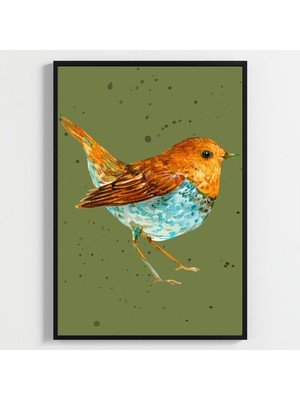 Besay Nature's Duo:modern Kuş Figürlü Sanat Posteri–dekoratif 2li Set A2 Çerçevesiz