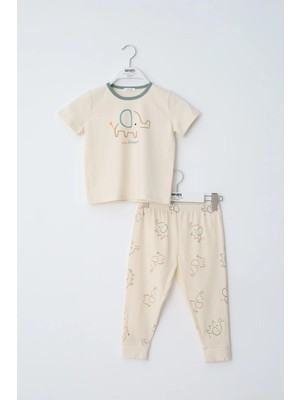 Sevim 70020 Unısex Çocuk Baskılı Pijama Takım