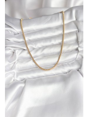 Oska Global 14K Gold Renk Kaplama Zincir Model cm Kadın Kolye - Lisinya
