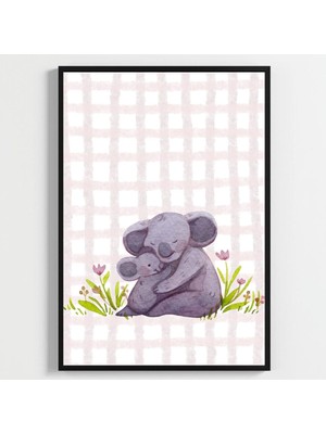 Besay Sevgi Bağı:sarılan Minik Dostlar Serisi Çocuk Odası Posteri–dekoratif 3lü Set A4 Çerçevesiz