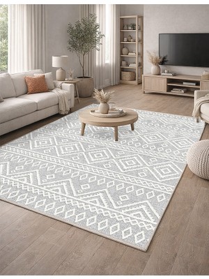 Lioara Home Bohem Desenli Modern Dijital Baskılı Halı – Modern, Kaymaz Taban, Salon & Oturma Odası Için Halı