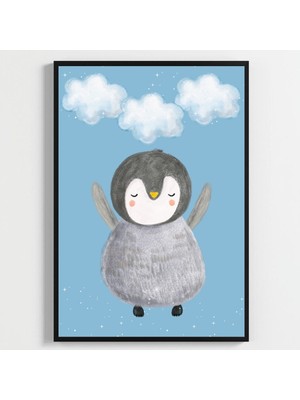 Besay Rüyacı Penguenler Çocuk Odası Posteri–dekoratif 3lü Set A2 Çerçevesiz