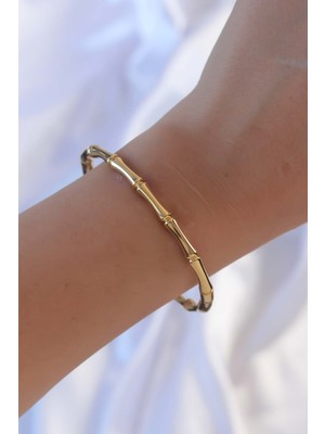 Oska Global 316L Çelik Altın Renk Kemik Model Bileklik - Lisinya